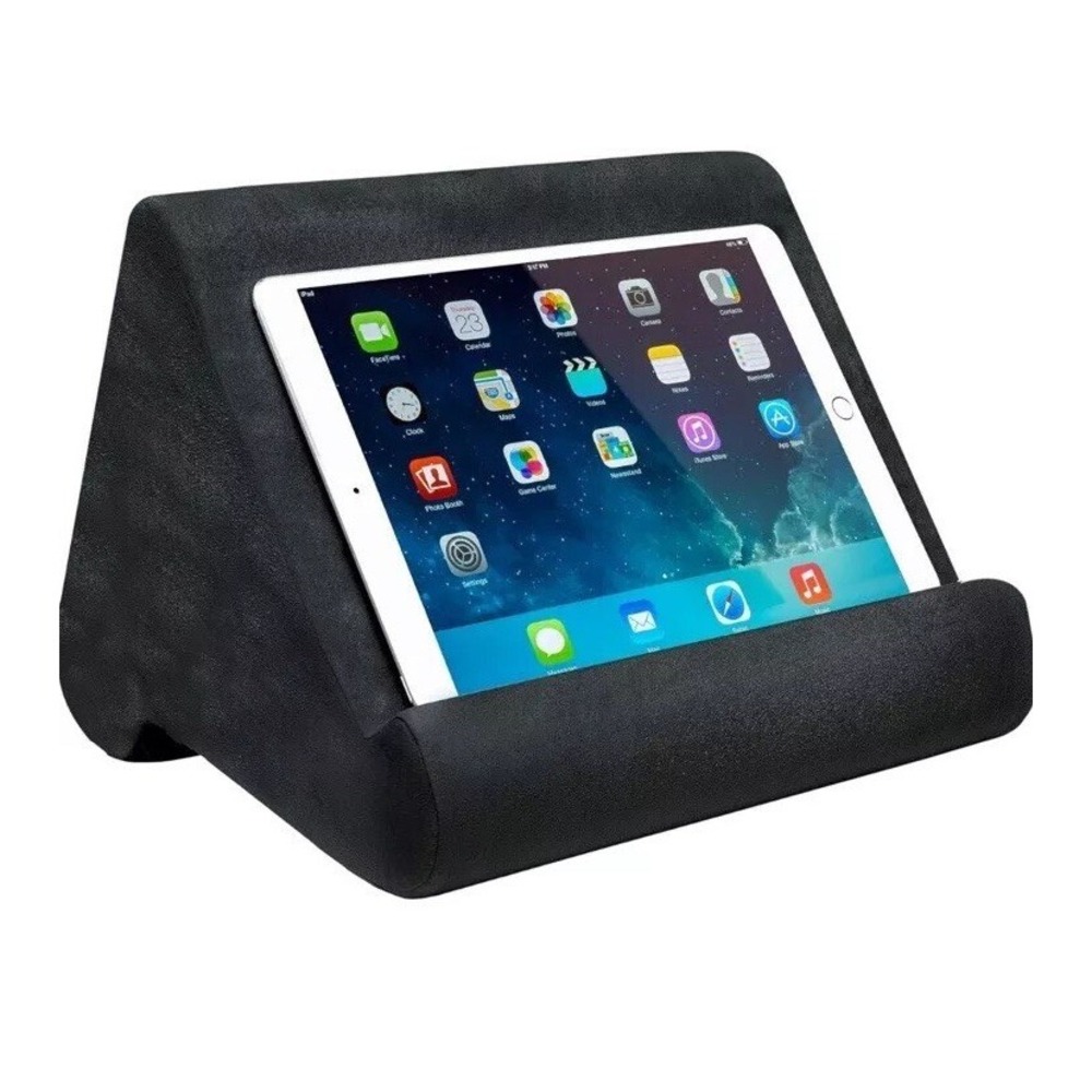 Ontel Pillow Pad Multi-Angle Soft Tablet Stand iPad Kindle Black NIB New